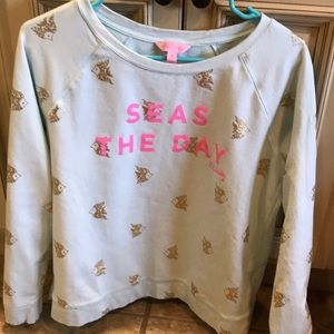 1 Lilly Pulitzer Braydon Pullover. Blue only.